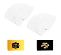 KINBOM 50 Pièces Cartes de Visite Vierge Métal à Sublimation, Imprimables Carte Vierge Sublimation Recto-Verso, Carte en Vierge avec 0,22mm D'épaisseur pour Promotionnelles Entreprises Vip Cartes