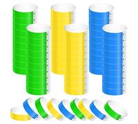 KINBOM 600 Pièces Bracelet D'identification Néon, Étanches Bracelets en Papier Bracelets Événementiels Colorés Bracelet Entrée Brassards pour Événements Festivals Concerts et Foires(Vert, Jaune, Bleu)