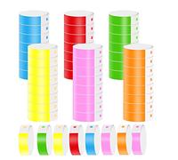 KINBOM 600 Pièces Bracelet D'identification Néon, Étanches, Bracelets en Papier Bracelets Événementiels Colorés Bracelet Entrée Brassards pour Événements Festivals Concerts et Foires