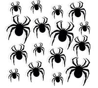 KINBOM 60pcs Stickers AraignÉe 3d d'Halloween, Autocollant AraignÉe Noire RÉaliste DÉcorations Effrayantes d'Halloween Stickers AraignÉe pour Mur Maison Salle de Bain Articles de FÊte (3 Tailles)