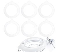 KINBOM 6pcs Joints de Bocal de Remplacement, Caoutchouc Bocaux, Joint de Rechange en Silicone Joints Caoutchouc Bocaux de Stockage Verre Scellé (Diamètre Extérieur 9,5cm, Diamètre Intérieur 6,8cm)