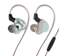 Kinboofi KBEAR Rosefinch Écouteurs intra-auriculaires avec annulation de bruit avec plaque frontale en alliage de zinc de qualité aéronautique avec câble amovible pour chanteur (vert turquoise, avec