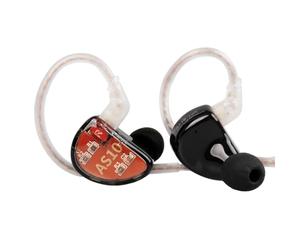 KINBOOFI KZ AS10 Écouteurs 5 Armature équilibrée Pure 5BA HiFi Moniteur d'oreille avec câble de Remplacement 2 Broches (sans Micro, Noir)