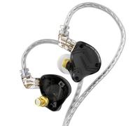 KINBOOFI KZ ZS10 Pro X dans Écouteurs Intra-Auriculaires, 4BA 1DD KZ Casque in Ear IEM Moniteur d'oreille avec Un câble à 2 Broches de 0,75 mm en détachable pour l'audiophile (Noir-X, sans Micro)