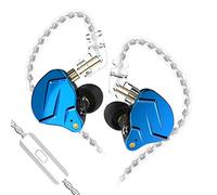 KINBOOFI KZ ZSN Pro X Écouteurs Intra-Auriculaires HiFi avec 1BA+1DD, écouteurs avec Microphone HD, câbles Amovibles à 2 Broches, légers, antibruit pour Musique, Jeux et Sport (Bleu, avec Micro)