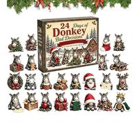 Kind Ears, Brighter Days 24 Days Donkies of Bad Decisions Advent Calendars | Calendrier De L'avent 2026, Cadeau Avec Collection Figurines D'ânes, Mini-Ornements De Noël 2d Pour Décoration Intérieure