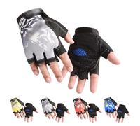 Kind Halb Finger Fahrradhandschuhe, Kinder Sport Handschuhe, rutschfeste Kindersporthandschuhe, zum Radfahren, Bootfahren, Yoga, Skaten, Klettern (Anwendbare Personen: 4-12 Jahre)