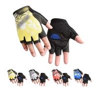 Kind Halb Finger Fahrradhandschuhe, Kinder Sport Handschuhe, rutschfeste Kindersporthandschuhe, zum Radfahren, Bootfahren, Yoga, Skaten, Klettern (Anwendbare Personen: 4-12 Jahre)