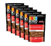 KIND Healthy Grains Lot de 6 grappes de granola au chocolat noir, sans gluten, 10 g de protéines, 325 ml