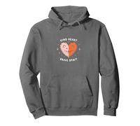 Kind Heart Brave Spirit Lion Inspiration, Maternelle Sweat à Capuche, Unisexe pour Adultes, Asphalte, S