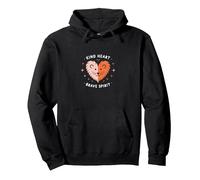 Kind Heart Brave Spirit Lion Inspiration, Maternelle Sweat à Capuche, Unisexe pour Adultes, Noir, S