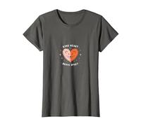 Kind Heart Brave Spirit Lion Inspiration, Maternelle T-Shirt, Femme, Asphalte, S