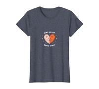 Kind Heart Brave Spirit Lion Inspiration, Maternelle T-Shirt, Femme, Bleu Chiné, S