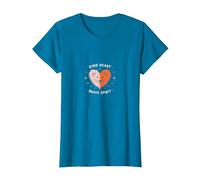 Kind Heart Brave Spirit Lion Inspiration, Maternelle T-Shirt, Femme, Saphir, S