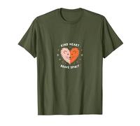 Kind Heart Brave Spirit Lion Inspiration, Maternelle T-Shirt, Homme, Olive, S