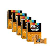 KIND Lot de 30 barres protéinées pour petit-déjeuner, cacahuète, collations saines, sans gluten