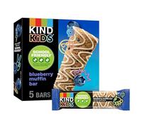 KIND Lot de 5 barres de muffins aux myrtilles, sans noix et sans arachides, sans gluten, grains entiers et avoine, 5 g de protéines