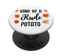 Kind of Rude Potato Sweet Potato Funny Thanksgiving Couples PopSockets PopGrip Adhésif