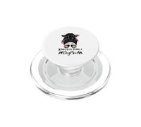 Kinda Busy Being A Dog Mom Little Lion Funny Messy Bun PopSockets PopGrip pour MagSafe
