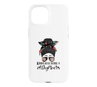 Kinda Busy Being A Dog Mom Pharaoh Hound Funny Messy Bun Coque pour iPhone 15
