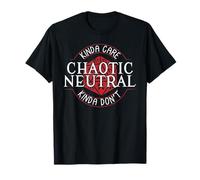 KINDA CARE CHAOTIC NEUTRE KINDA DON'T Funny Design T-Shirt