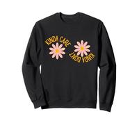 Kinda Care Kinda Don't Flower Chest Tee Sweatshirt