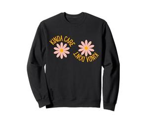 Kinda Care Kinda Don't Flower Chest Tee Sweatshirt