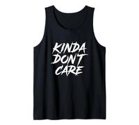 Kinda Don't Care Minimalist Street Print Débardeur