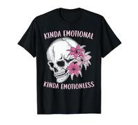 Kinda Emotional Kinda Santé mentale sans émotions T-Shirt Graphique avec Valeur, Homme, Noir, L