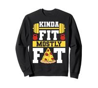 Kinda Fit Mostly Fat Funny Gym Design Sweatshirt