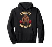 Kinda Fit Sorta Fat Fitness Funny Bear Haltérophilie Sweat à Capuche