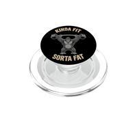 Kinda Fit Sorta Fat Funny Gym Chimpanzé Haltérophilie Entraînement PopSockets PopGrip pour MagSafe