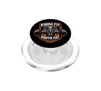 Kinda Fit Sorta Fat Funny Gym Éléphant Haltérophilie Chubby PopSockets PopGrip pour MagSafe