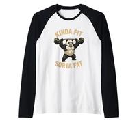Kinda Fit Sorta Fat Ours d'haltérophilie Manche Raglan