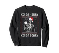 Kinda Merry Kinda Scary Squelette de Noël pour Homme Sweatshirt