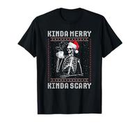 Kinda Merry Kinda Scary Squelette de Noël pour Homme T-Shirt