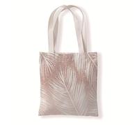 Kinde Sac Fourre Tout Rose Or Tropical Sac Cabas Chanvre de Coton tote bag Réutilisable Cabas Femme Pliable Sac Cabas Femme Lavable Sac en Tissu Durable Sac en Toile Cadeaux 30x40cm/1 Pcs
