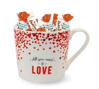 KINDER | Assortiment 25 Chocolats dans Mug ""Love"" | Idée Cadeau Saint-Valentin, Fête des Mères & Couple