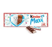 Kinder Maxi - Boite de 48 barres de chocolat au lait - 1 Kg - Lot format XXL spécial pâques, goûter, anniversaire, cadeau à partager