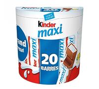 Kinder Maxi Kinder Barres de Chocolat sup{rieur au lait avec fourrage au lait - La boite de 20