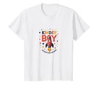 Kinder Boy Adventure Commence Son Voyage dans Une fusée Cosmique T-Shirt, Enfant, Blanc, 10 Ans