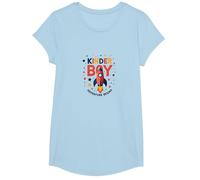 Kinder Boy Adventure Commence Son Voyage dans Une fusée Cosmique T-Shirt, Fille, Bleu Céleste, S