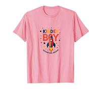 Kinder Boy Adventure Commence Son Voyage dans Une fusée Cosmique T-Shirt, Homme, Rose, M