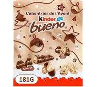 KINDER BUENO Calendrier de l'Avent Enfants Gaufrette Enrobée de Chocolat Lait et Noisette 181g