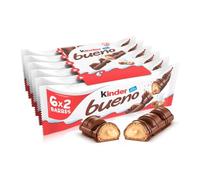 KINDER BUENO - Délice Fondant au Chocolat au Lait, Goûter Gourmand et Croquant (6 barres 258g) - Le Lot De 3