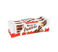 Kinder Bueno - Gaufrettes enrobées de chocolat au lait - lot de 3 paquets de 43 g