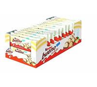 Kinder Bueno White - Fine Gaufrette Enrobée de Chocolat Blanc avec un Coeur Lait et Noisettes - Biscuit Fondant et Croustillant - Format à partager- 30 x 2 Barres (39g)