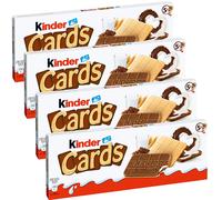 Kinder Cards Gaufrettes croustillantes Spécialités au cacao 128g Paquet de 4