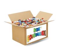 KINDER, CÉLÉBRATIONS - BOX 2 kg de chocolats et pâtes de fruits | Mini Bueno, pâtes de fruits, oursons guimauve Cémoi emballés individuellement - anniversaire, piñata, goûter, entreprise