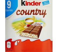 Kinder Country 9 Barres au Chocolat au Lait/Céréales 211,5 g